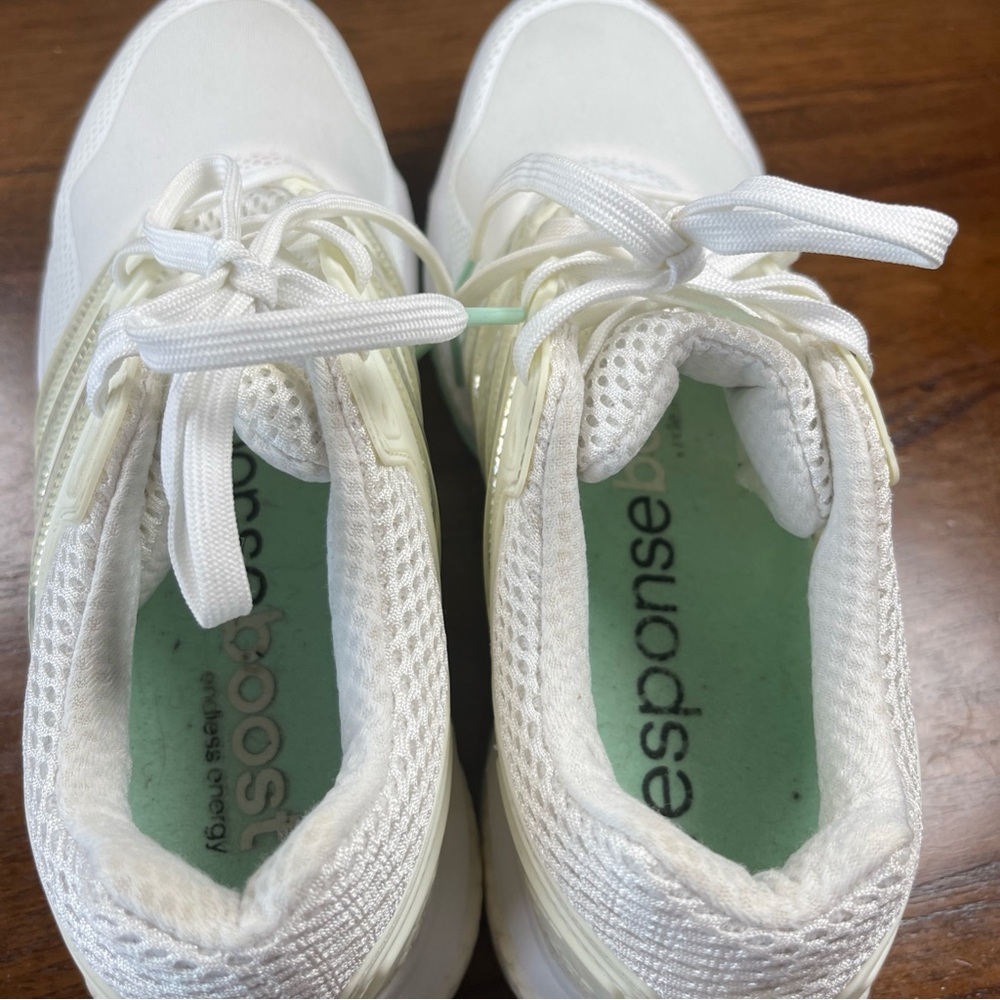 adidas White and Mint Green Women's Sneakers - Picture 5 of 9